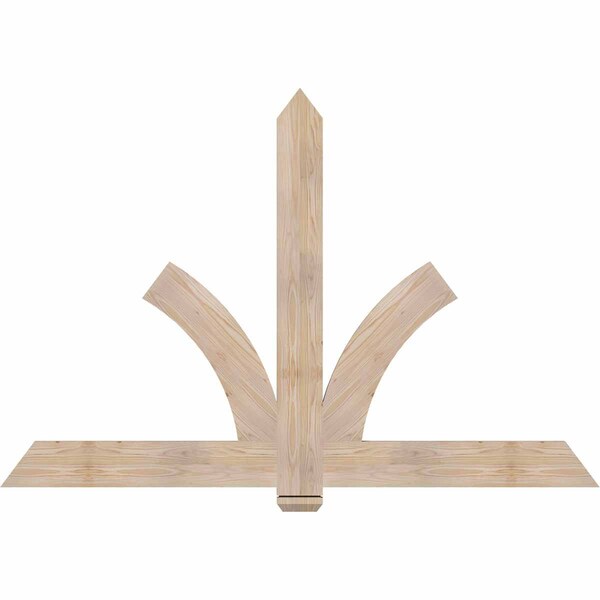 Ekena Millwork Redmond Smooth Timber Gable Bracket, Douglas Fir, 72"W x 48"H x 1 1/2"D x 5 1/2"F, 16/12 Pitch GBW072X48X0206RED00SDF - main